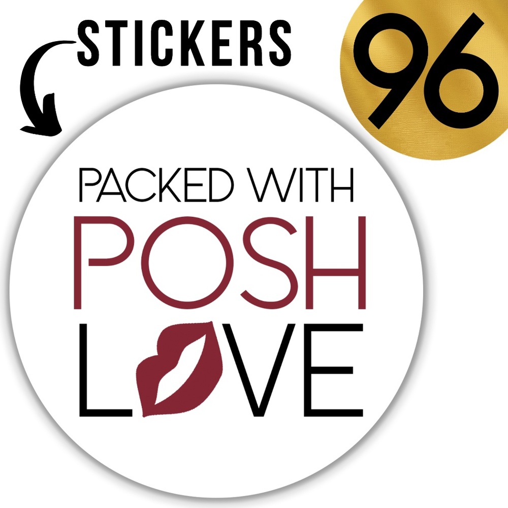 96 Posh Packaging Sticker Labels 2" Round Poshmark